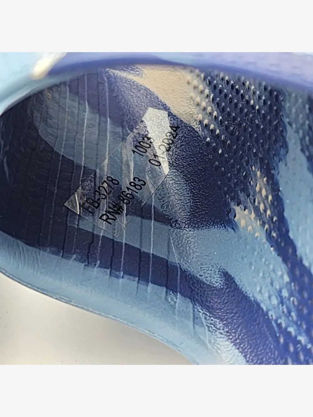 Blue/White Camo Slides | Kid's 10-11
